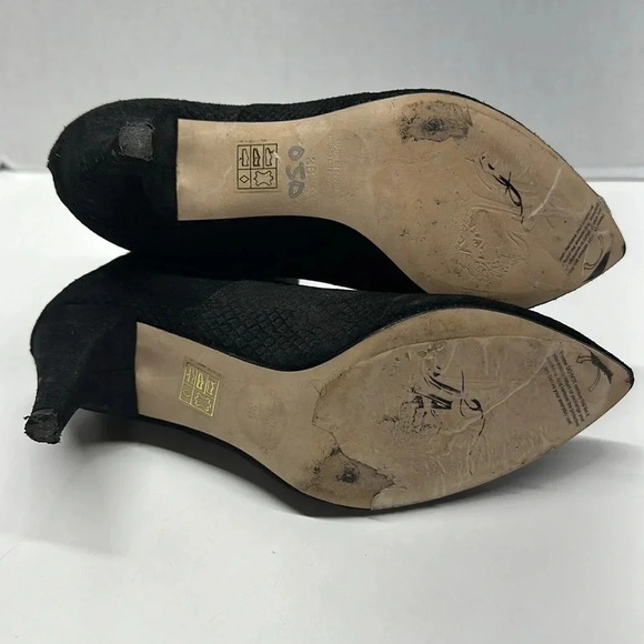 Free People Willa Leather Ankle Witchcore Booties Boots Snake Embossed Black 36 - Picture 8 of 11